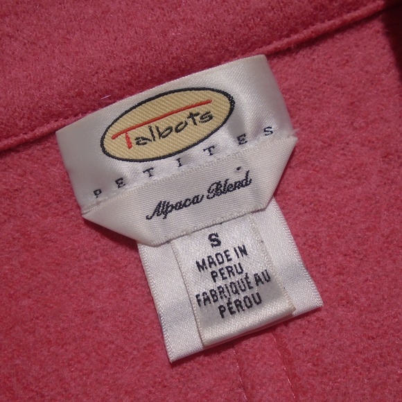 TALBOTS Alpaca Wool Soft Shell Sweater Jacket SP * FIRM PRICE - Picture 6 of 6